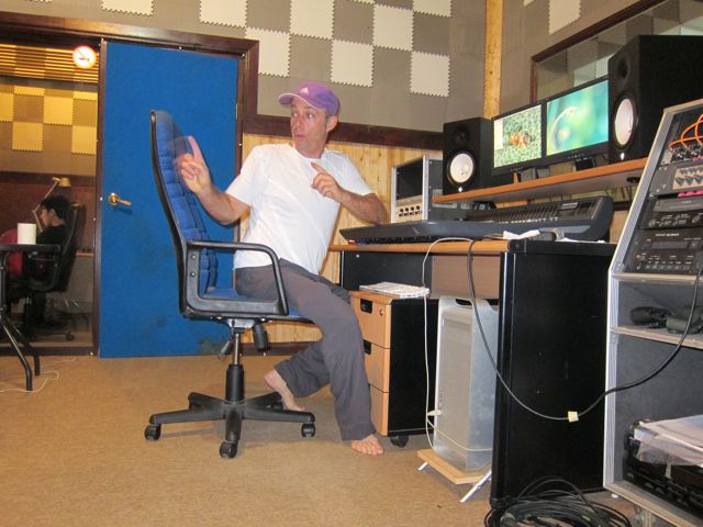 Michael Pluznick in the studio