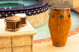 Manito maple tumba and walnut solid shell bongo drums