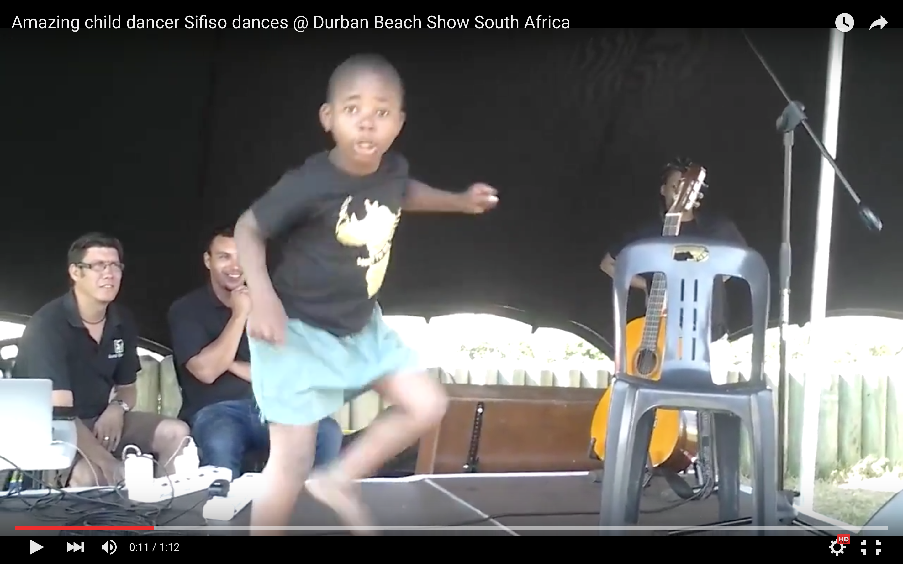 Sifiso dances @ Durban Beach Show South Africa