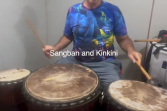 Traditional Guinea Style Mendiani Rhythm Played on 2 and 3 Ballet-Style Dunun Drums