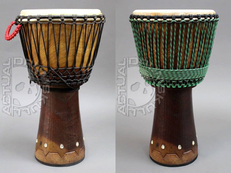 My drum is redone with Manito camel skin by Drumskull Drums